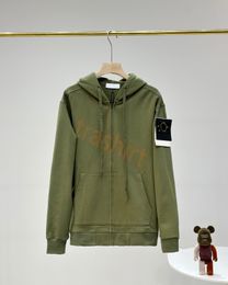 Sweat-shirt à capuche pour hommes de luxe Designer ColorsStones Island Pull à manches longues pour poignets brodés décontractés pour femmes