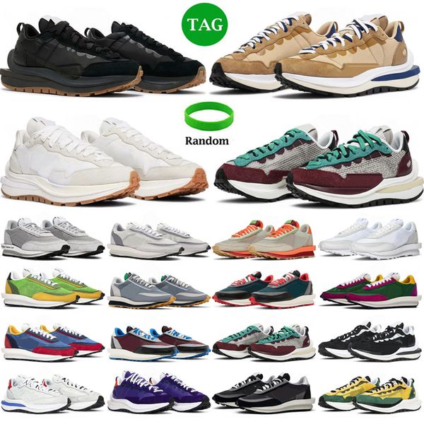 sacai waffle vaporwaffle zapatos casuales hombres mujeres LDWaffle Negro Blanco Nylon Royal Fuchsia Sail Gum Obsidian Cool Grey para hombre entrenadores Zapatillas deportivas correr tenis