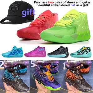 Designer MB01 Chaussures de basket-ball Outdoor Rick Morty Purple Cat Galaxy Men's 1 Sports Shoes Training Shoes Beige Queens Not From Here