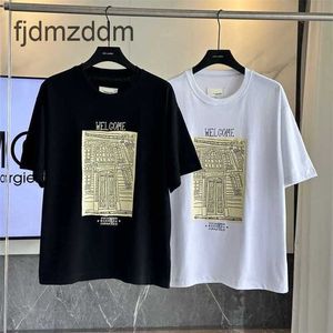 Designer maisons margiela mm6 t-shirt mens lettres t-shirts numéro broderie t-shirt hommes tshirt printemps d'été pour chemises féminines