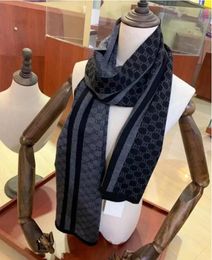 Designer man kasjmier sjaal Mannen en vrouwen wintersjaals dames sjaals Big Letter wraps patroon wol Hoge kwaliteit geruite halsdoeken Print Pashminas 45cm X 180cm
