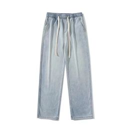 Designer Man Jeans Meng Jia Spring en Summer Trend Trend broek Modieuze hoogwaardige kwaliteit Rechte Design Retro Street Casual Sports Pants gewassen jeans M-3XL