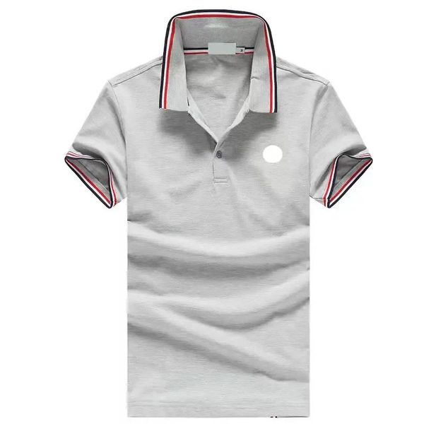 diseñador hombre polo Camisa camisas para hombre Best seller Insignia en el pecho Camisa de cuello Manga corta Suéter de polo informal clásico Muchos colores camisa gris Polo de movimiento al aire libre