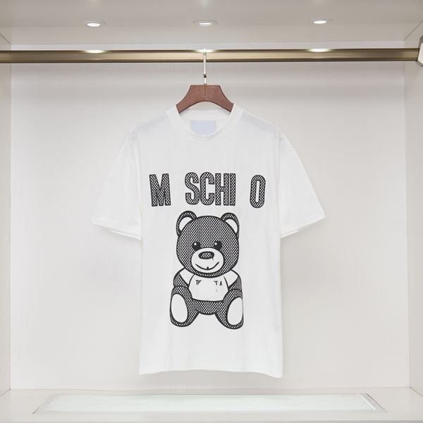 Diseñador Hombre Camiseta Verano Italiano Marcas de lujo Camisetas Oso de dibujos animados Sello Suelto Algodón Cuello redondo Ocio Pareja Ropa para hombre para mujer Tamaño asiático S-3XL