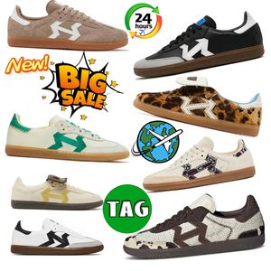 Designer Man Femmes Chaussures décontractées Leopard Prise de Galles Bonner Bonner Vintage Trainer Sneakers non glissé jaune en cuir en cuir extérieur Chaussures de résistance à la friction Taille 36-45