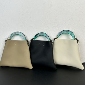 Designer Mar sacs fourre-tout sacs à main en cuir véritable femmes poignée vert jade luxe vert blanc mode 3 cloros grande capacité fourre-tout