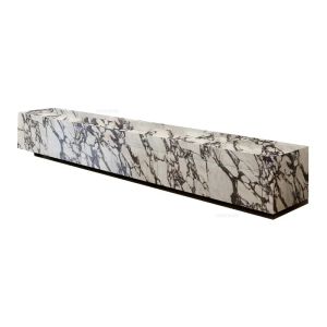 Designer Marble Patroon TV staat Franse woonkamer meubels Modern Home Light Luxe Solid Wood Slate TV Cabinet met laden