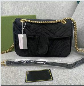 Designer-Marmont Velvet Bags Handtassen vrouwen beroemde schoudertas ontwerper luxe handtassen portemonnees ketting mode crossbody tas tryu