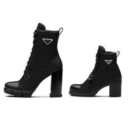 Diseñador Martin Desert Boots Botas de tobillo de tacón alto Botines de cuero para mujer Botas de tacón alto de otoño e invierno con zapatos de fiesta de boda de alta calidad Calzado de fábrica