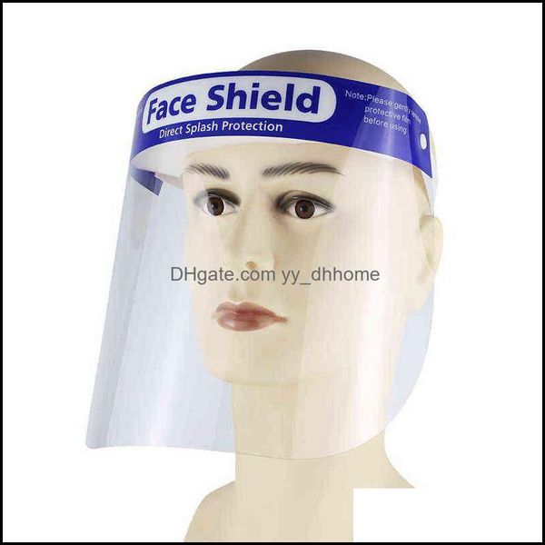 Máscaras de diseñador 1 PC Saféze transparente Protective Mask FL Face Shield anti DHBKF