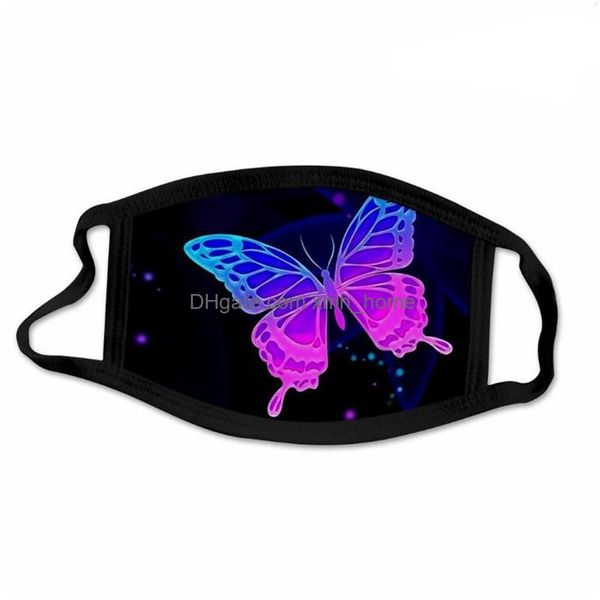 Máscaras de diseñador Máscaras protectoras de mariposa 3D Mascarilla plegable ajustable Mascarilla a prueba de polvo Respirador de protección solar Verano al aire libre Buena Dhnia