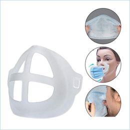 Designer maskers 3D Mask Bracket Nasal Pad Face Binnenondersteuning Lipstickbeschermingsframe Clear PP 5PCS/Pack Drop Delivery Home Garden H DHG9V