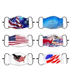 Designer Masks America Independence Day Face Mask National Flag Kids ADT Mascarilla Trump Assaseerbaar verstelbaar stofdicht G Dhgarden DHSWX