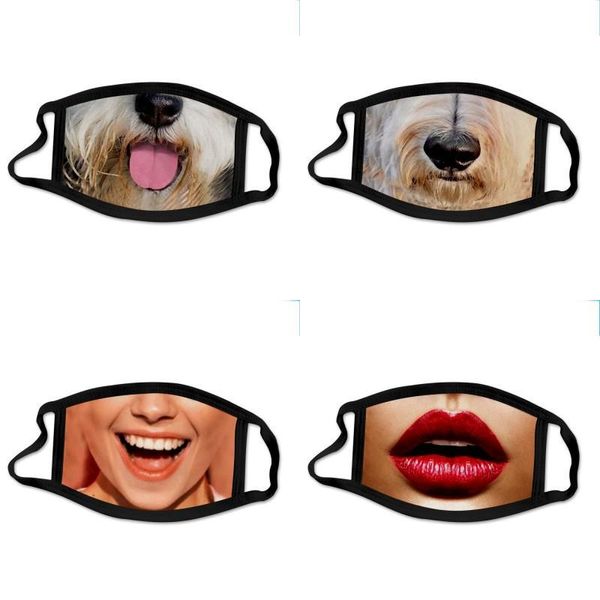 Máscaras de diseño Máscara de perro animal Impreso en 3D Cara divertida Er Cat Escudo de moda Máscaras a prueba de polvo reutilizables lavadas para hombres y mujeres 15 J2 D Dhdxr