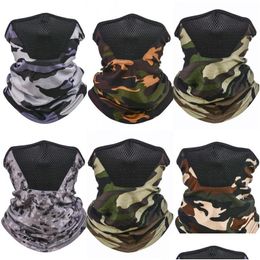 Designer Masques Camouflage Foulards Magiques Turbans Cache-Cou Head Wrap Mode Sun Shade Visage Er Masque Hommes Cyclisme À L'extérieur 4 5Yt C2 Dh5Cx