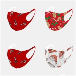 Designer maskers kerstgezicht masker zomer ADT kinderen maskers cartoon santa claus bedrukte beschermende mond anti stof buiten dhgarden dhszj