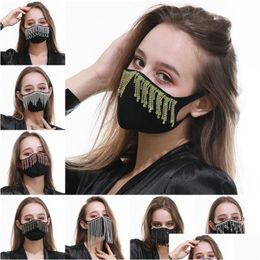 Masques de créateurs Masque de mode en tissu de coton Anti Haze Bouche Respirateur Noir Protéger Réutilisable Mascarilla Hommes Longs Glands Dhgarden Dhagz