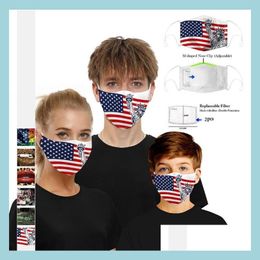 Designer maskers Designer masker mode mode herbruikbare gezicht skl vlag digitale printmaskers buiten sport anti stof smog pm2 5 winddichte dro dhqlc