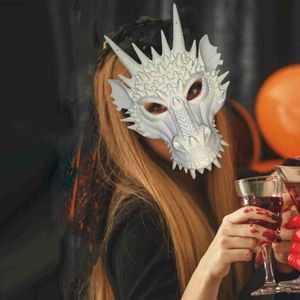 Masques de créateurs Masque de cosplay de dragon Masque de mascarade d'Halloween pour le carnaval Cosplay Halloween blanc