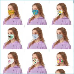 Máscaras de diseñador Mascarilla Proteger Hoja de verano Boca Respirador Aliento Reutilizable Mascarilla Tela de algodón A prueba de polvo Puede poner Pm2 5 Filtro Dh2Z0