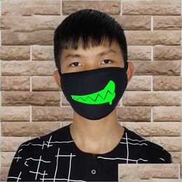 Designer maskers Gezichtsmaskers Mondmasgevers Mascherine Dikke fluorescentie Anti Dust Cold Proof unisex ademhaling opvouwbare zwarte venti dhyus
