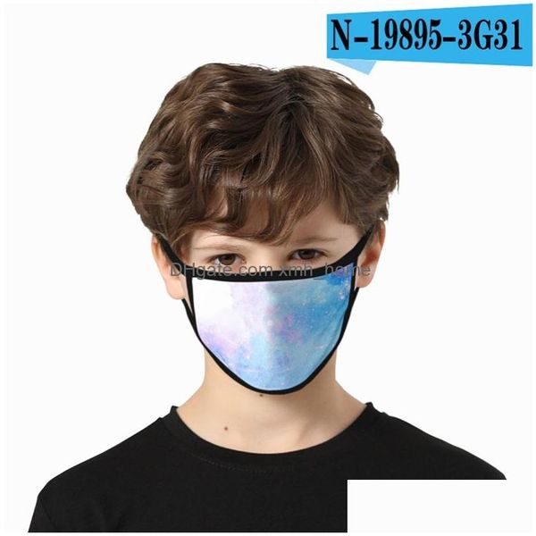 Masques de créateurs Masque facial en tissu de mode Protection solaire Respirateur Mascarilla lavable Impression 3D Mticolor Anti Smoke Riding Protection 2 Dhjqz