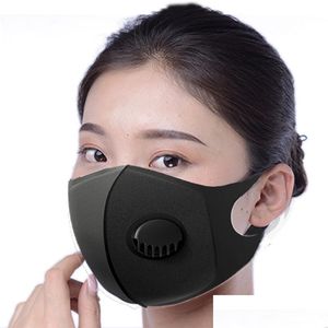 Masques de créateurs Masque facial créateur de mode avec respiration VAES Filtre à air lavable Masques ADT réutilisables Sponge Black Protection 1686 T2 DHSRD