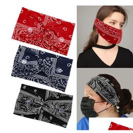 Masques de créateurs Bandeau d'étirement floral pour masque - Économiseur d'oreille de bande de cheveux lavable avec des nœuds couleurs et confortables à bouton large. Drop d dhbh6