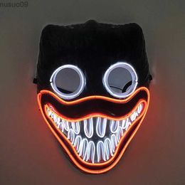 Masques de créateurs Hot Design Lumineux LED Neon Cosplay Film Masque Glowing Mascarade Horreur Halloween Carnaval Party Décoration Props