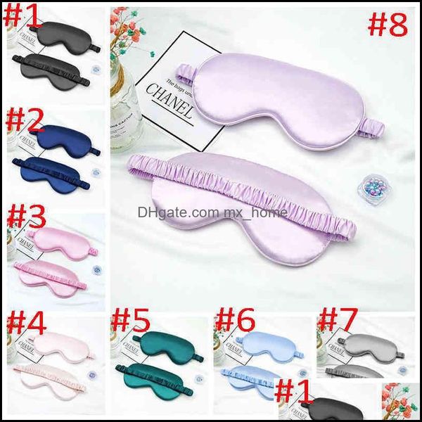 Máscaras de diseño Organización Housekee Home Garden Slee Eye Mask con los ojos vendados Portátil Nuevo Resto Relax Shade Er Soft Pad Doub Dht6Q