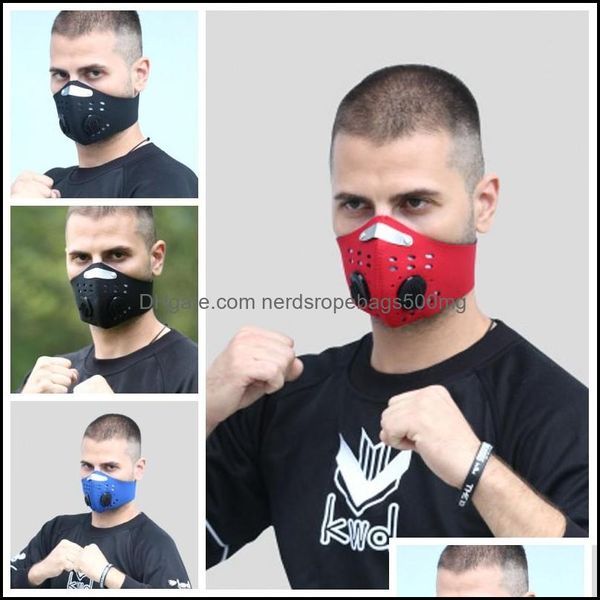 Masques de créateurs Housekee Organisation Maison Jardin En stock Masque facial filtrant avec respirateurs Vae Pm2.5 Bouche de protection Anti-poussière Anti-poussière