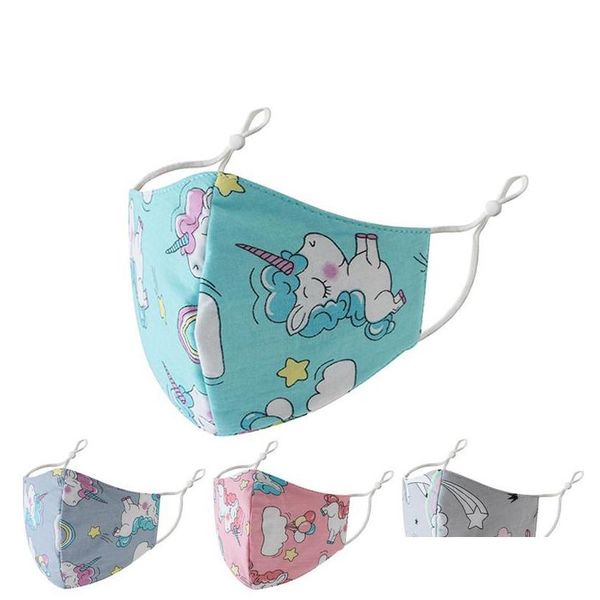 Designer Masques Enfants Dessin Animé Tissu Masque Lavable Mascarilla Bouche Respirateur Réutilisable Ventilation 3D Antipoussière Enfant Spe Dhgarden Dhuzq