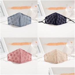 Designer maskers kanten plaid stofgezicht maskers 3 lagen modemascarilla herbruikbare anti rook mascherine wasbare respirabare wome dhgarden dhzrj