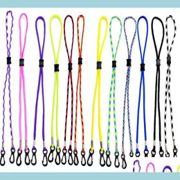 Designer maskers lanyards voor gezichtsmasker met gesp touwhals band riem ketting gespog monding monding verstelbare 12 kleuren gekozen druppel deliv dhccd