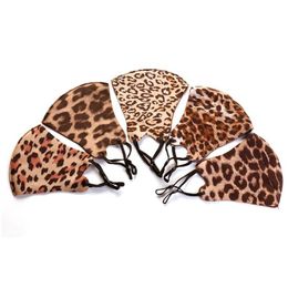 Máscaras de diseñador Estampado de leopardo Mascarilla protectora Respirador transpirable Lavable Reutilizable Mascarilla Apuesto Personalidad Unisex Dhgf8