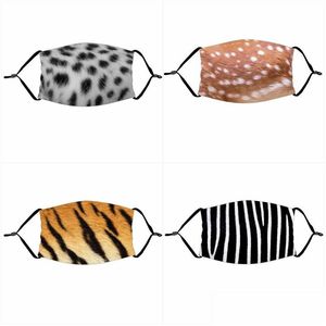Designer maskeert mascherine luipaard printslangen met filterstuk stof gezichtsmaskers tijger herten mode herbruikbaar masker ADT kinderen dhytx