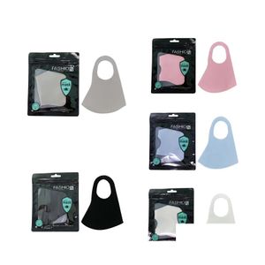 Masques de créateurs bouche glace lavable masque facial individuel paquet cadeau noir anti-poussière PM2.5 respirateur anti-poussière antibactérien réutilisable Dhils