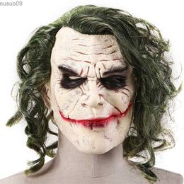 Masques de créateurs personnage de film Dark Knight Joker masque mal Halloween masque en Latex Heath Ledger couvre-tête en Latex accessoire de Cosplay