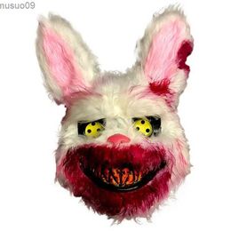 Designer Maskers Pluche Bunny Masker Enge Maskers Duurzaam Realistisch Bloedig Simulatie Konijn Hoofddeksel Prestatie Prop Voor Halloween Maskerades