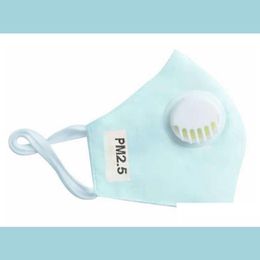 Designer Masques Pm2.5 Enfants Antipollution Enfants Antipoussière Respirant Boucle D'oreille Lavable Réutilisable Coton Masque De Protection 3D Drop D Dhwqc