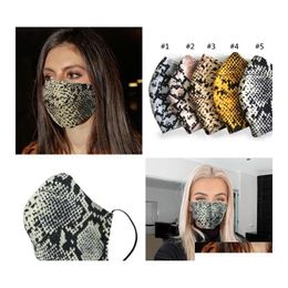 Masques de concepteur PM2.5 Party Leopard Print facial Masque Coton Air Purifiant Anti Dust Pollution Adts Réglable Réutilisable Breffable Drop Dh5p8