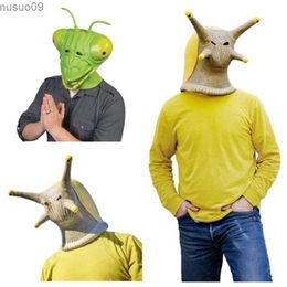 Masques de créateurs Escargot Slug Mantis Cosplay Masque Complet Adulte Hommes Femmes Dessin Animé Animal Casque Mascarade Halloween Costume De Fête Rôle Jouer Prop