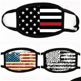 Designer Masks USA Pr￩sident ￉lection Masques bouche Mascherine America Nation Flag Design Trump Face Face Mask Respirators Breathable Mens Dhlkq