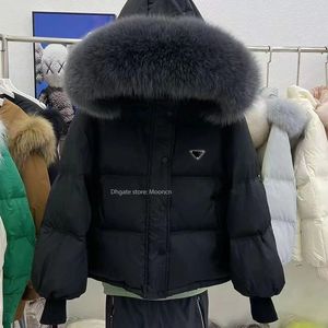 Designer Femmes Down Jacket PRXX Parkas Marque Mode Lâche Épaissi Court Renard Grand Col De Fourrure Blanc Canard Vers Le Bas Manteaux Manteaux En Plein Air À Capuchon Doudoune