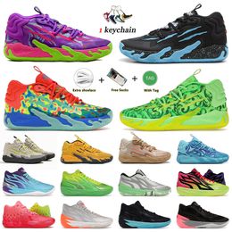 Designer MB 3 LAMELO BALL BASKETBALL SHOGES MB.03 Sneakers Toxic Blue Hive Guttersmelo Forever Rare Rick et Morty Mens Womens Lemelo Melo Ball MB 2 TRACHER