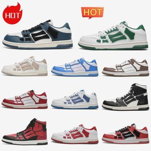 Designer Hommes AMIRl Chaussures de sport Skelet Bones Baskets Femmes Noir Blanc Luxe Casual Sports Skel Top Low Amlrl Véritable Cuir Lace Up High Basketball Chaussures R645