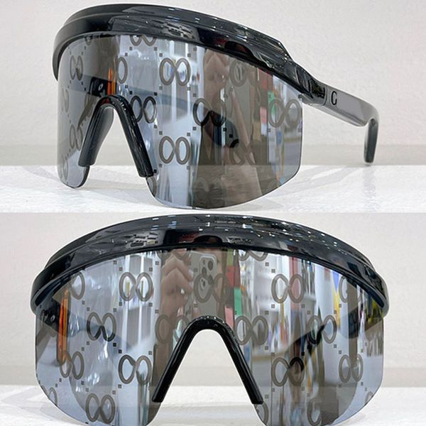 Designer hommes et femmes masque facial lunettes de ski coupe-vent lunettes de soleil forme irrégulière cadre moulé par injection qui s'adapte aux jambes miroir en forme de tête avec lettre logo GG1477