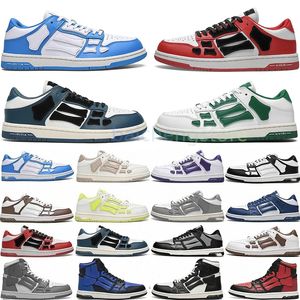 Designer Men Athletic Shoes squelette os coureur femmes hommes Chaussures sportives Sneakers Skel Top Low Casual Chaussures en cuir authentique Lace Up Ami Trainer Shoe B5