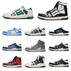 Designer Hommes Chaussures De Sport Skelet Bones Femmes Noir Blanc Bleu Vert Sports Skeleton Runner Skel Top Low Chaussures Casual Véritable Cuir À Lacets Baskets En Plein Air S9