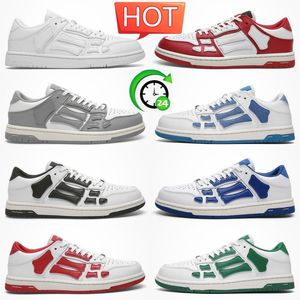 Designer Hommes Chaussures De Sport Skelet Bones Femmes Noir Blanc Bleu Vert Sports Skeleton Runner Skel Top Low Casual Chaussures En Cuir Véritable Baskets En Plein Air